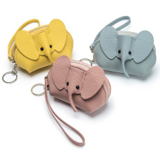 Genuine leather elephant change bag, hand-held bag, coin bag