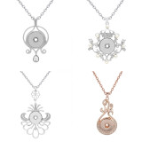 Metal Pendant 60CM Necklace for 20mm Snaps button jewelry wholesale