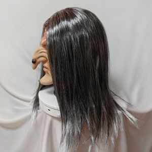 Halloween Half Face Mask Cross border White Face Eyes Devil Mask Skull Horror Cosplay Exorcist Mask