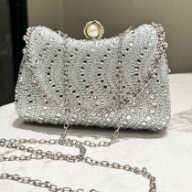 Fashion diamond studded bag, rhinestone handbag, chain, high-end feel, banquet bag, party bag