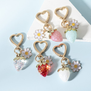 Cute and Sweet Strawberry Love Keychain Bag Accessories Pendant