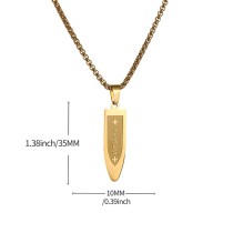 Stainless steel cross shaped elastic pendant JESUS necklace