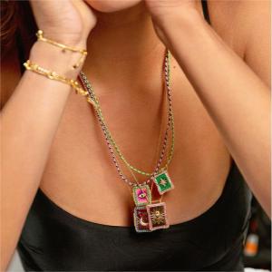 Bohemian Tarot Card Sun Moon Devil's Eye Love Necklace