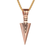 Stainless steel arrow pendant necklace