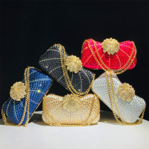 Fashion diamond studded bag, rhinestone handbag, chain, high-end feel, banquet bag, party bag