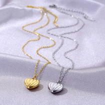 Stainless steel pumpkin love pendant necklace