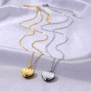 Stainless steel pumpkin love pendant necklace
