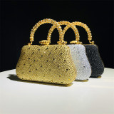 Fashion diamond studded bag, rhinestone handbag, chain, high-end feel, banquet bag, party bag