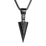 Stainless steel arrow pendant necklace