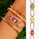 Tarot card bracelet with diamond drops