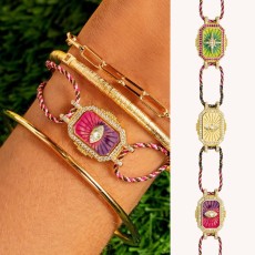 Tarot card bracelet with diamond drops