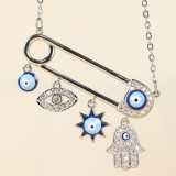 Devil's Eye Paper Clip Necklace