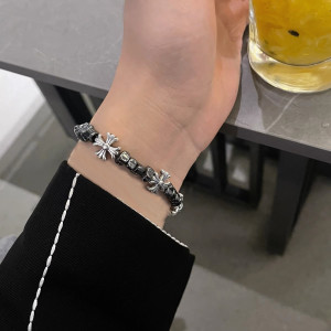 Stainless steel cross bracelet