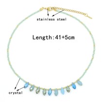 Bohemian Crystal Bead Necklace Shell Love Necklace