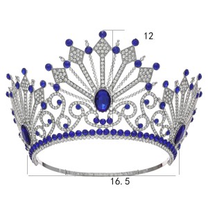 Alloy Crystal Crown Wedding Ball Party Bridal Crown