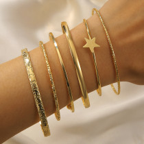 Opening pentagram bracelet set