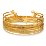 Opening pentagram bracelet set