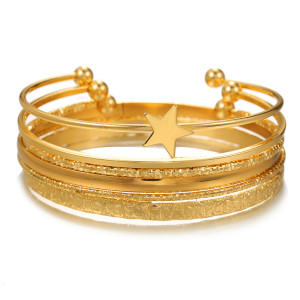 Opening pentagram bracelet set