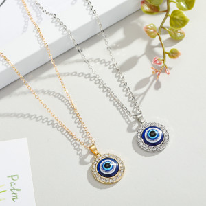 Türkiye Eye Drill Geometry Devil's Eye Pendant Necklace