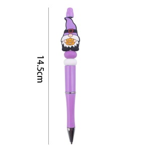Christmas style Santa Claus silicone bead pen cute and creative multifunctional ballpoint pen
