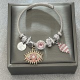 Stainless steel Devil's Eye adjustable opening bracelet