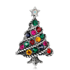 Christmas christmas tree Water Diamond Brooch