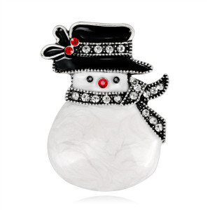 Christmas Snowman Drip Oil Water Diamond Broocht