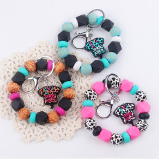 Silicone nurse uniform keychain accessories creative handmade bead pendant bracelet keychain