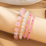 Bohemian ethnic style multi-layer wooden bead glass bead bead bead bracelet