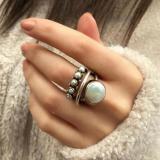 Creative Pearl Opening Fashion Diamond Set Ring