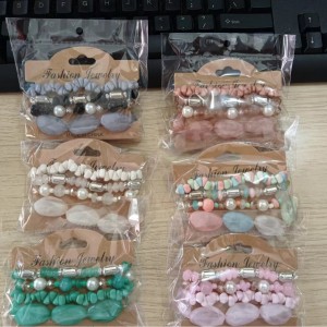 Bohemian ethnic style multi-layer wooden bead glass bead bead bead bracelet
