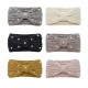 Pearl bow headband, sports headband, ear protection headband, knitted headband, warm woolen hair accessory