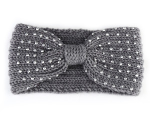 Headwear headband, butterfly tie headband, knitted headband, warm yarn, rhinestone headband