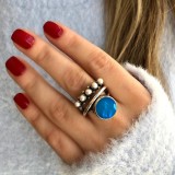 Creative Pearl Opening Fashion Diamond Set Ring