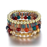 Bohemian ethnic style multi-layer wooden bead glass bead bead bead bracelet