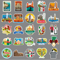 50 Italy Outdoor Travel Italy Landscape Logo Decorative Water Cups Phone Cases Luggage Waterproof Stickers
