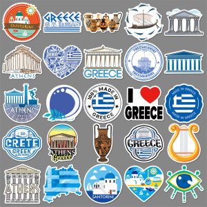 50 Greek Graffiti Personalized Outdoor Travel Guka Creative DIY Phone Case Luggage Waterproof Stickers