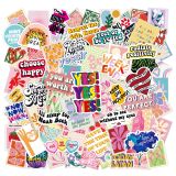 100 Ins inspired decorative stickers for skateboards, laptops, phone cases, waterproof stickers