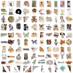 100 old newspapers, art retro graffiti stickers, water bottles, notebooks, hand accounts, water bottles, graffiti waterproof stickers