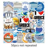 50 Greek Graffiti Personalized Outdoor Travel Guka Creative DIY Phone Case Luggage Waterproof Stickers