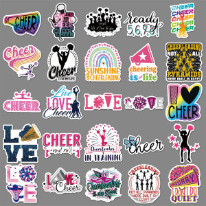 50 Cheerleading Gymnastics Graffiti Sports Decoration Water Cups Luggage Notebook Graffiti Waterproof Stickers