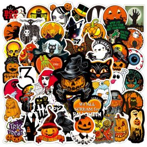 50 Retro Halloween Pumpkin Decoration Graffiti Stickers Laptop Trolley Case Holiday Waterproof Stickers
