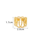 Stainless steel textured irregular opening adjustable multi-layer hollow ring