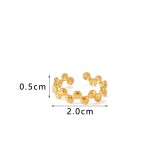 Stainless steel textured irregular opening adjustable multi-layer hollow ring