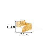 Stainless steel textured irregular opening adjustable multi-layer hollow ring