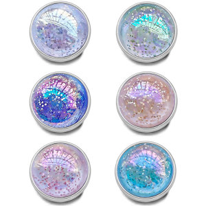 18MM Aurora Illusion Starry Sky Sparkling Powder Circular Resin snap button charms
