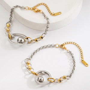 Stainless steel fashionable and timeless light luxury versatile temperament bracelet