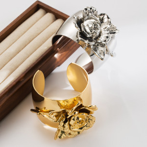 Metal Flower rose Bracelet