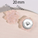 20MM flower Resin snap button charms