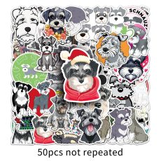 50 Snowy Graffiti Stickers, Personalized Cartoon, Cute Dog Decoration, Phone Cases, Water Cups, Waterproof Stickers